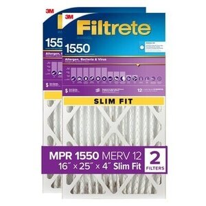 Filtrete™ High Performance Air Filter 1550 MPR NDP01-4S2PK-1E, 16 in x 25 in x 4 in (40.6 cm x 63.5 cm x 10.1 cm)
