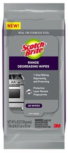 Scotch-Brite™ Appliance Cleaner & Degreaser Wipes 954-MAW-28, 6/1